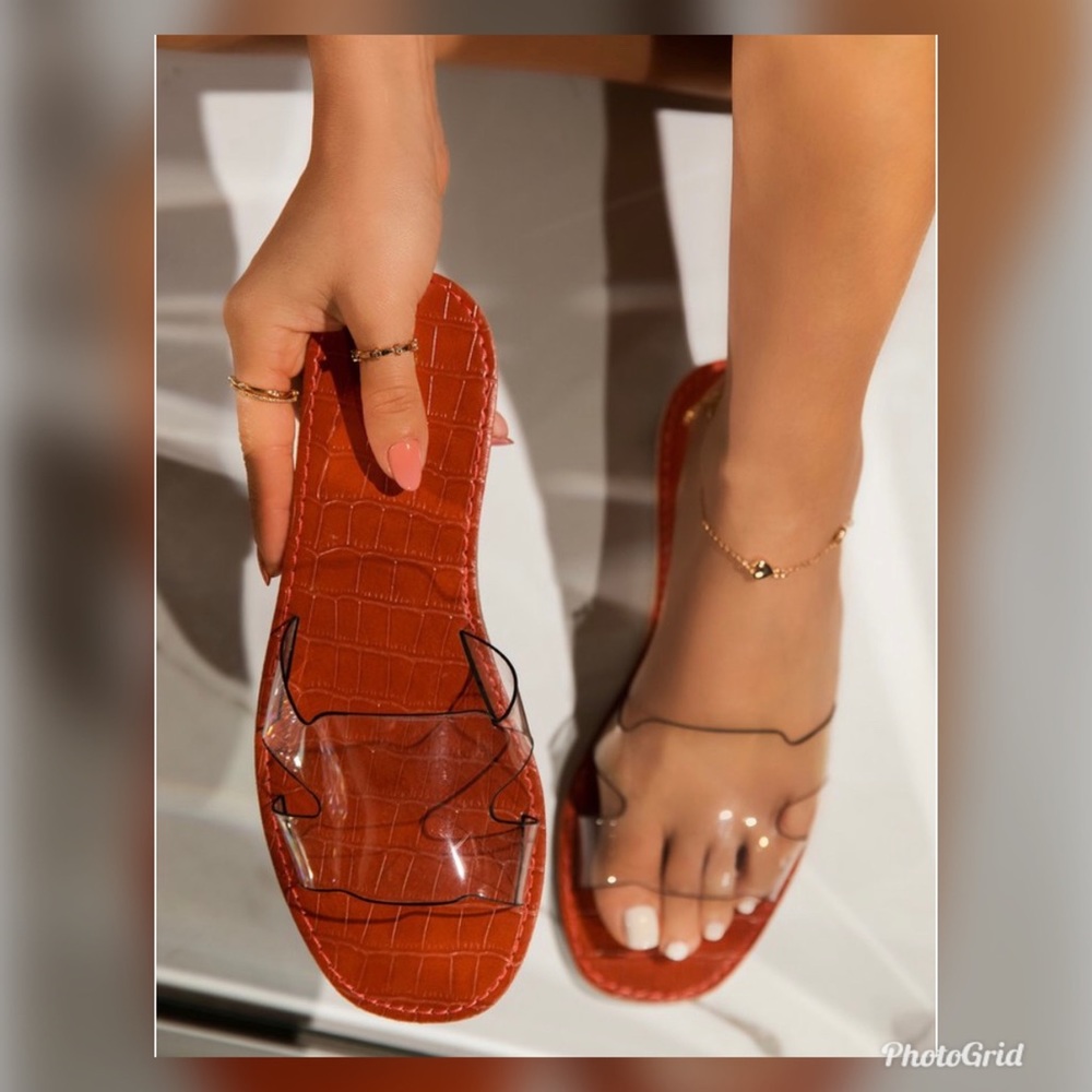 Clear sandals